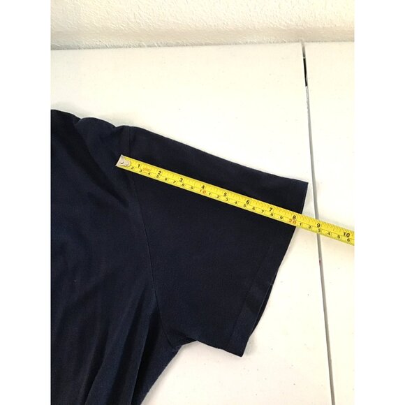 ADIDAS- MENS NAVY FRONT GRAPHIC SHORT SLEEVE CREW NECK T-SHIRT SIZE LARGE - Picture 4 of 6